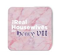 Hippowarehouse The Real Housewives of Henry the 8th printed coaster gloss finish durable backing 9cm x 9cm 2 pack