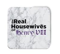 Hippowarehouse The Real Housewives of Henry the 8th printed coaster gloss finish durable backing 9cm x 9cm 2 pack