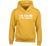 Hippowarehouse The Roar of The lionesses Kids Children's Unisex Hoodie Hooded top Gold