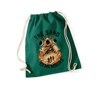 Hippowarehouse The Sand Remembers Desert Dunes Inspired Fantasy Science Fiction Aesthetic Drawstring Cotton School Gym Bag 37cm x 46cm, 12 litres