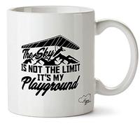 Hippowarehouse The Sky is Not The Limit It's My Playground Hang Gliding Printed Mug Cup Ceramic 10oz
