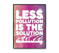 Hippowarehouse The solution is less pollution Printed Poster A3 Wall Art Design Classroom Room Gym Office Décor