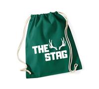 Hippowarehouse The Stag Drawstring Cotton School Gym Bag 37cm x 46cm, 12 litres