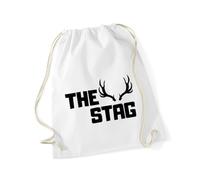 Hippowarehouse The Stag Drawstring Cotton School Gym Bag 37cm x 46cm, 12 litres