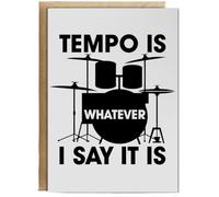 Hippowarehouse The tempo is what I say it is Personalised Card A6 with envelope for him for her Funny Cards for Men and Women Blank inside option