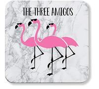 Hippowarehouse The three amigos printed coaster gloss finish durable backing 9cm x 9cm 2 pack