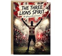 Hippowarehouse The three lions spirit, come on England Personalised Card A6 with envelope for him for her Funny Cards for Men and Women Blank inside option
