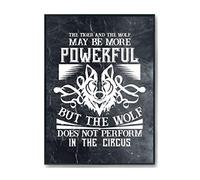 Hippowarehouse The Tiger And The Wolf May Be More Powerful But The Wolf Does Not Perform In The Circus Printed Poster A3 Wall Art Design Classroom Room Gym Office Décor