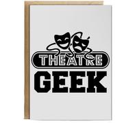 Hippowarehouse Theatre Geek Birthday Card A5 Personalised with envelope for him for her Funny Cards for Men and Women Blank inside option