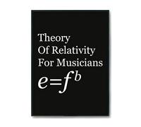 Hippowarehouse Theory Of Relativity For Musicians Printed Poster A3 Wall Art Design Classroom Room Gym Office Décor