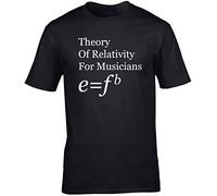 Hippowarehouse Theory of Relativity for Musicians Unisex Short Sleeve t-Shirt (Specific Size Guide in Description) Black