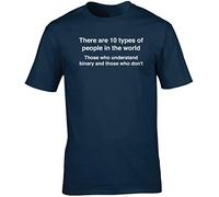 Hippowarehouse There are 10 Types of People in The World Those who Understand Binary and Those who Don't. Unisex Short Sleeve t-Shirt (Specific Size Guide in Description) Navy Blue
