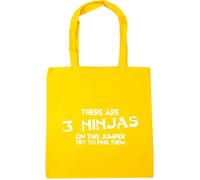 Hippowarehouse There are 3 Ninjas on This Jumper Try and find Them Kids Children's Unisex Jumper Sweatshirt Pullover Tote Shopping Gym Beach Bag 42cm x38cm, 10 litres
