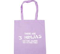Hippowarehouse There are 3 Ninjas on This Jumper Try and find Them Kids Children's Unisex Jumper Sweatshirt Pullover Tote Shopping Gym Beach Bag 42cm x38cm, 10 litres