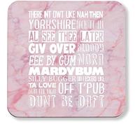 Hippowarehouse There int owt like nah then yorkshire printed coaster gloss finish durable backing 9cm x 9cm 2 pack