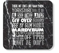 Hippowarehouse There int owt like nah then yorkshire printed coaster gloss finish durable backing 9cm x 9cm 2 pack