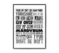 Hippowarehouse There int owt like nah then yorkshire Printed Poster A3 Wall Art Design Classroom Room Gym Office Décor