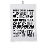 Hippowarehouse There int owt like nah then yorkshire Tea Towel Eco Printed Dish Cloth Kitchen accessory 50cmx70cm 100% Cotton