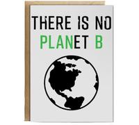 Hippowarehouse There Is No Planet B Birthday Card A5 Personalised with envelope for him for her Funny Cards for Men and Women Blank inside option