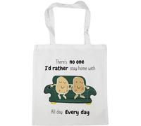 Hippowarehouse There's no one I'd rather stay at home with all day every day. Couch potatoes Tote Shopping Gym Beach Bag 42cm x38cm, 10 litres