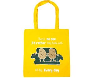Hippowarehouse There's no one I'd rather stay at home with all day every day. Couch potatoes Tote Shopping Gym Beach Bag 42cm x38cm, 10 litres