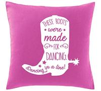 Hippowarehouse These Boots Were Made For Dancing, Dancing In A Line! Cowboy Boot Silhouette Printed bedroom accessory cushion cover case 41x41cm