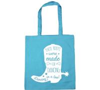 Hippowarehouse These Boots Were Made For Dancing, Dancing In A Line! Cowboy Boot Silhouette Tote Shopping Gym Beach Bag 42cm x38cm, 10 litres