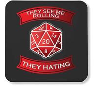 Hippowarehouse They See Me Rolling They Hating printed coaster gloss finish durable backing 9cm x 9cm 2 pack