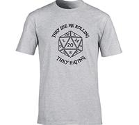 Hippowarehouse They See Me Rolling They Hating Unisex Short Sleeve t-Shirt (Specific Size Guide in Description) Grey