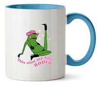 Hippowarehouse This Aint My First Rodeo - Sassy Frog Printed Mug Various Colour Options Ceramic Cup Kitchenware 11oz