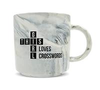 Hippowarehouse This Girl Loves Crosswords Printed Mug Various Colour Options Ceramic Cup Kitchenware 11oz