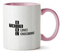 Hippowarehouse This Girl Loves Crosswords Printed Mug Various Colour Options Ceramic Cup Kitchenware 11oz