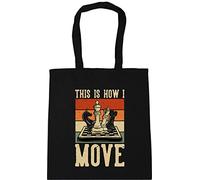 Hippowarehouse This is how I move Chess Tote Shopping Gym Beach Bag 42cm x38cm, 10 litres