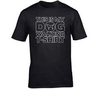 Hippowarehouse This is My Dog Walking T-Shirt Unisex Short Sleeve t-Shirt (Specific Size Guide in Description) Black