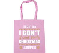 Hippowarehouse This is my I can't wait for Christmas jumper winter holiday impatient snowflakes Tote Shopping Gym Beach Bag 42cm x38cm, 10 litres