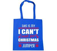 Hippowarehouse This is my I can't wait for Christmas jumper winter holiday impatient snowflakes Tote Shopping Gym Beach Bag 42cm x38cm, 10 litres