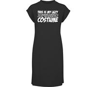 Hippowarehouse This is My Lazy Superhero Costume t-Shirt Dress Women's Adults Nightie Nightdress Black