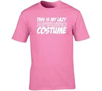 Hippowarehouse This is My Lazy Superhero Costume Unisex Short Sleeve t-Shirt (Specific Size Guide in Description) Pink