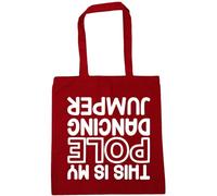 Hippowarehouse This is My Pole Dancing jumper (Printed Upside Down) Tote Shopping Gym Beach Bag 42cm x38cm, 10 litres