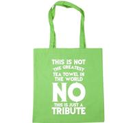 Hippowarehouse This is Not The Greatest tea towel in The World. No. This is Just A Tribute. Tote Shopping Gym Beach Bag 42cm x38cm, 10 litres