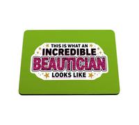 Hippowarehouse This is what an incredible beautician looks like printed mouse mat pad accessory black rubber base 240mm x 190mm x 60mm