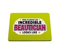 Hippowarehouse This is what an incredible beautician looks like printed mouse mat pad accessory black rubber base 240mm x 190mm x 60mm