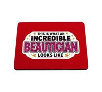Hippowarehouse This is what an incredible beautician looks like printed mouse mat pad accessory black rubber base 240mm x 190mm x 60mm