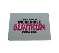 Hippowarehouse This is what an incredible beautician looks like printed mouse mat pad accessory black rubber base 240mm x 190mm x 60mm