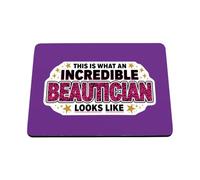 Hippowarehouse This is what an incredible beautician looks like printed mouse mat pad accessory black rubber base 240mm x 190mm x 60mm
