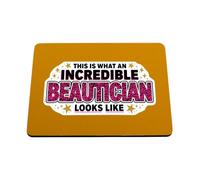 Hippowarehouse This is what an incredible beautician looks like printed mouse mat pad accessory black rubber base 240mm x 190mm x 60mm