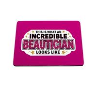 Hippowarehouse This is what an incredible beautician looks like printed mouse mat pad accessory black rubber base 240mm x 190mm x 60mm