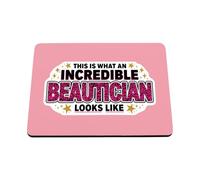 Hippowarehouse This is what an incredible beautician looks like printed mouse mat pad accessory black rubber base 240mm x 190mm x 60mm