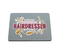 Hippowarehouse This is what an incredible hairdresser looks like printed mouse mat pad accessory black rubber base 240mm x 190mm x 60mm