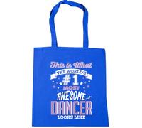 Hippowarehouse This is what the world's number 1 most awesome dancer looks like Tote Shopping Gym Beach Bag 42cm x38cm, 10 litres